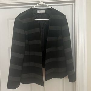 Tahari gray and black jacket